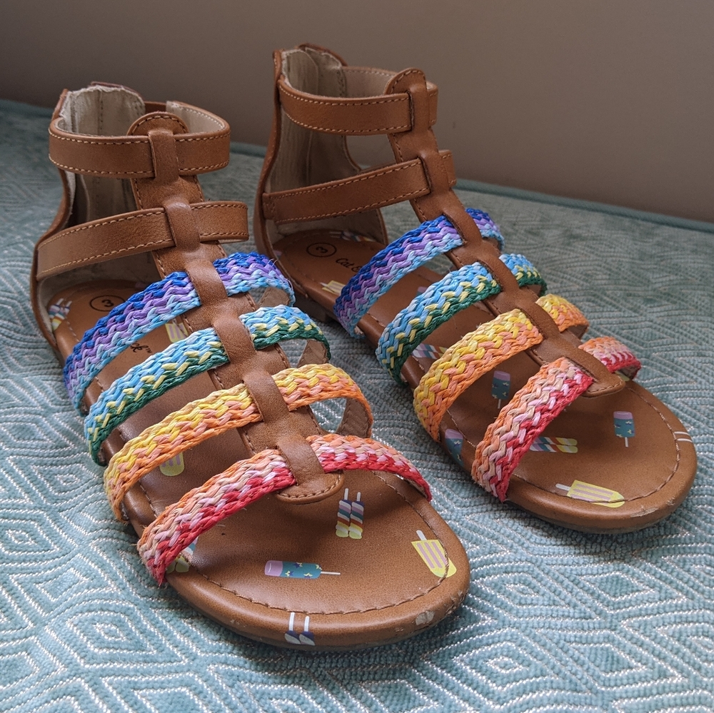 Cat & Jack rainbow summer sandals
